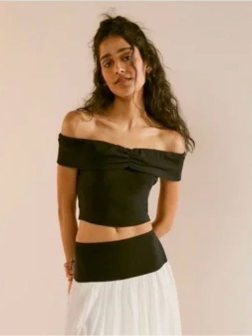 Free People Cooler in Capri Off-Shoulder Top, SZ Large, NWT